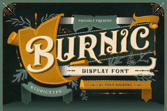 Burnic Typeface: A Vintage Display Font for Modern Campaigns