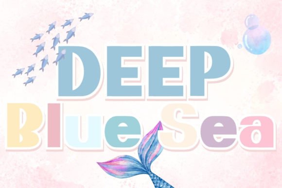 Deep Blue Sea Display Font for Enchanting Web Designs