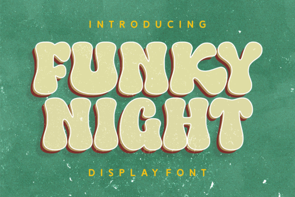 Funky Night: A Playful Display Font for Small Business Branding