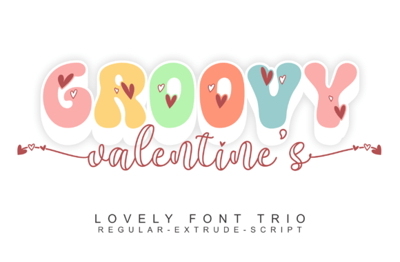 Groovy Valentine’s: A Retro Display & Script Font