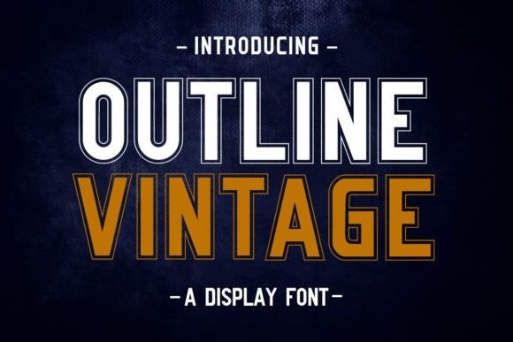Outline Vintage: A Bold Display Font for Web Design