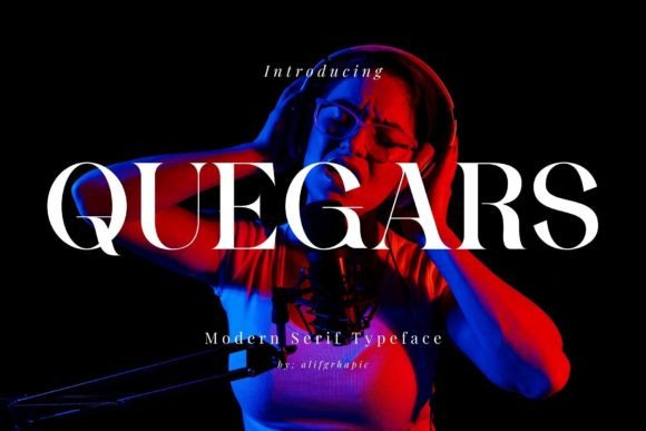 Quegars: A Modern Serif Font for Digital Branding