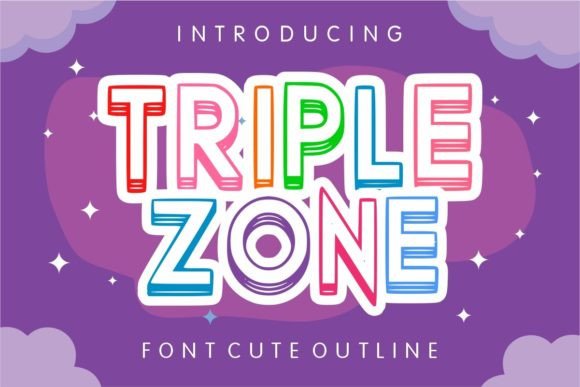 Tripple Zone: A Playful Outline Font for Branding